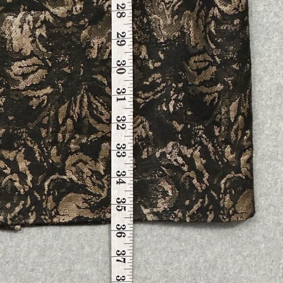 Cynthia Steffe Womens Dress 4 Black Gold Metallic Floral Sleeveless Event Fairy - Picture 11 of 14